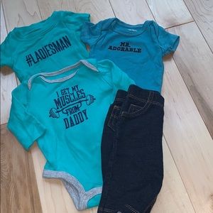 NWOT Adorable onesie and pant bundle😍🥰